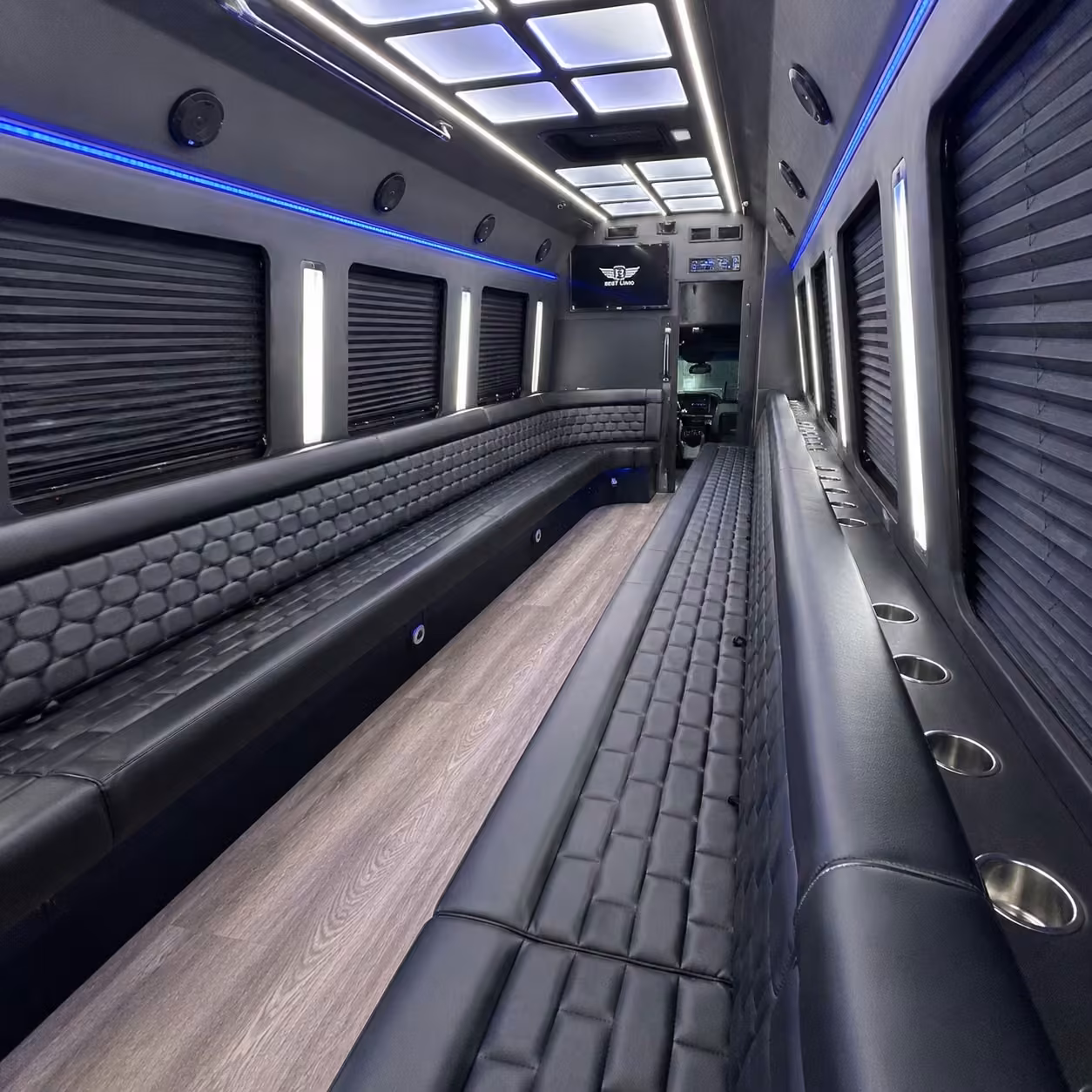 30 passenger party bus interior