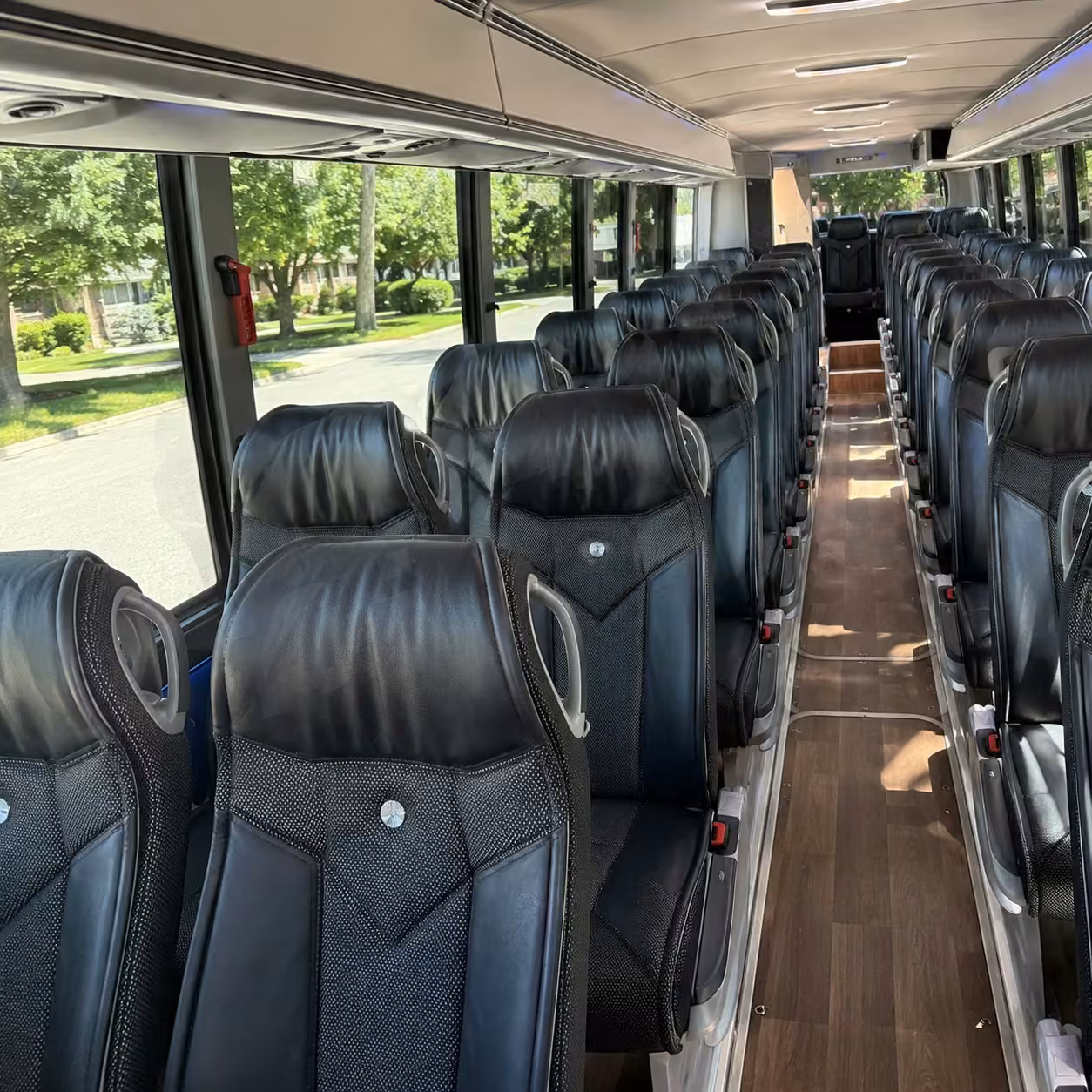 tampa charter bus interior