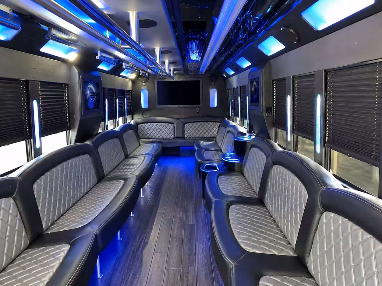 tampa party bus interior